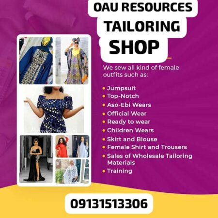 Tailoring (fashion and designing of clothes sewing)