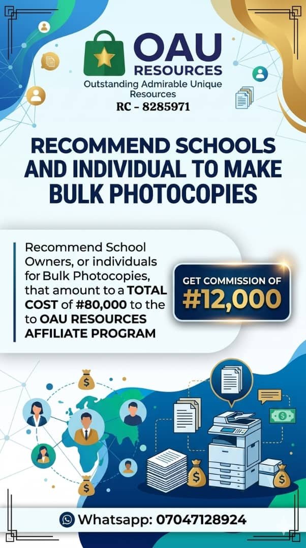 Bulk Photocopy Referral Opportunity — ₦80K Project