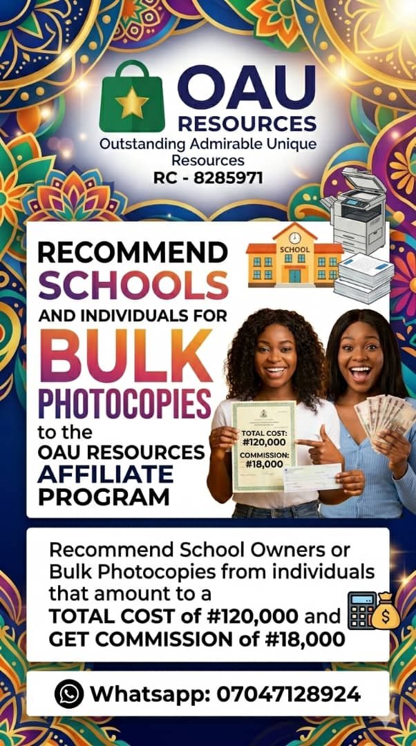 Bulk Photocopy Referral Opportunity — ₦160K Project