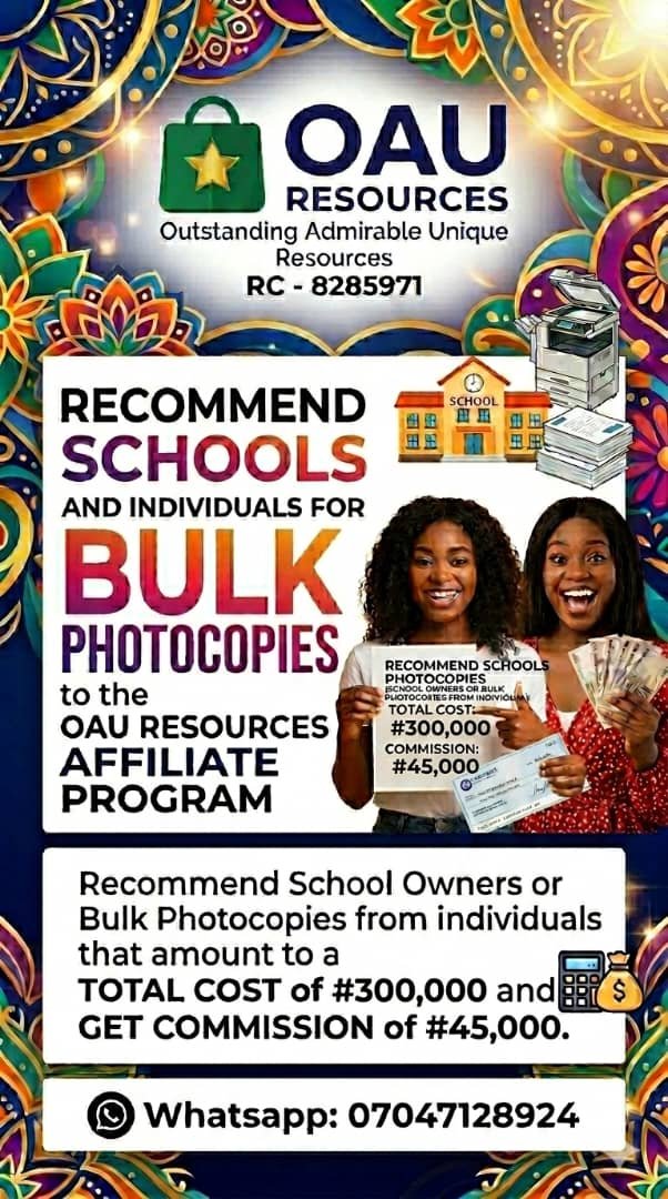 Bulk Photocopy Referral Opportunity — ₦300K Project